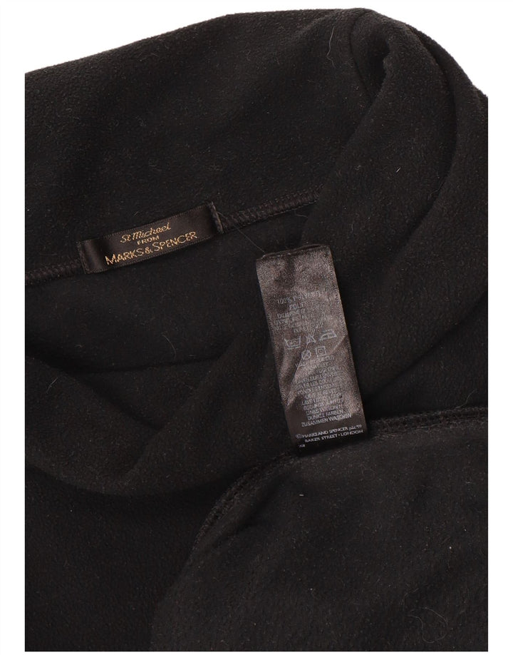 Marks & Spencer Damen Übergroßer Fleecepullover UK 18 XL Schwarz Polyester