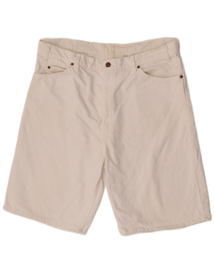 Levi's Herren 550 Denim Shorts W40 XL Weiße Baumwolle