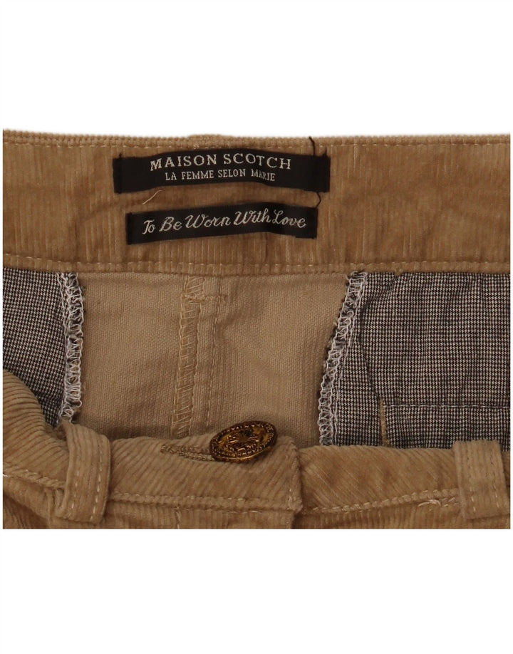 Maison Scotch Damen Cord-Minirock W34 Large Braun