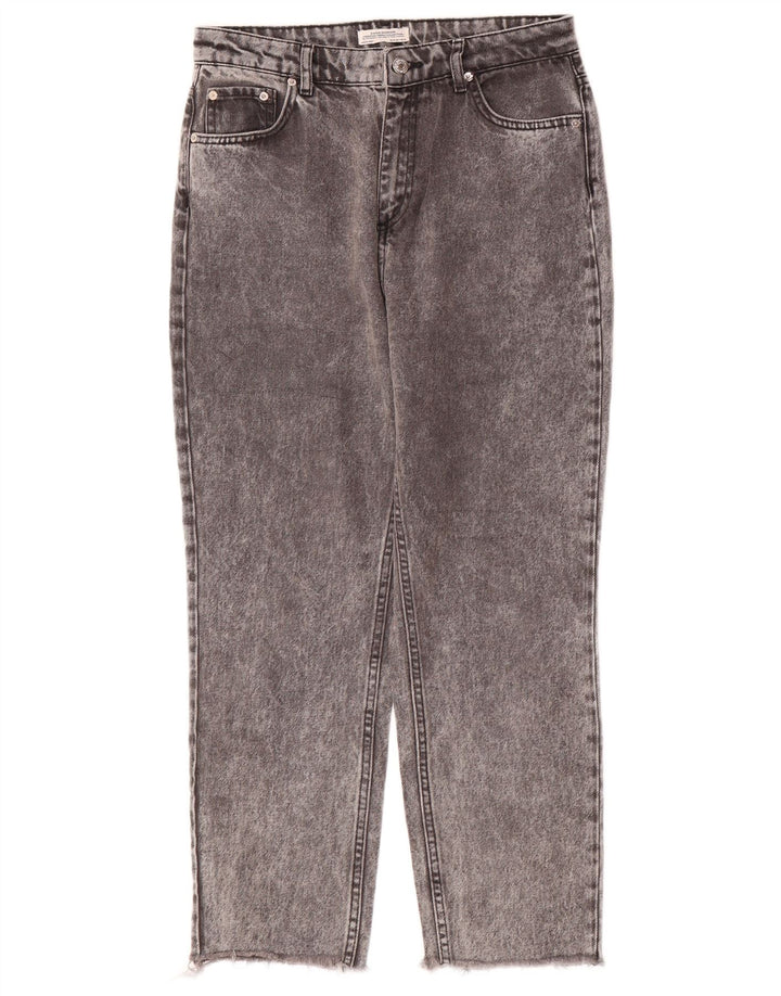 Zara Damen Tapered Jeans EU 38 Small W28 L26 Grau