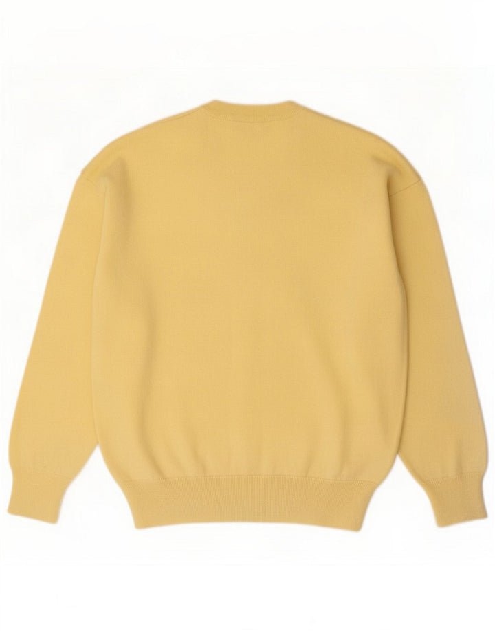 Lacoste Herren-Pullover mit V-Ausschnitt, Größe 4, mittelgelbe Schurwolle