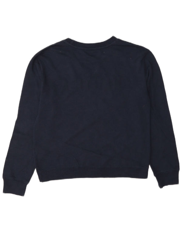 Nautica Womens Graphic Oversized Sweatshirt Pullover UK 10 Small Marineblau