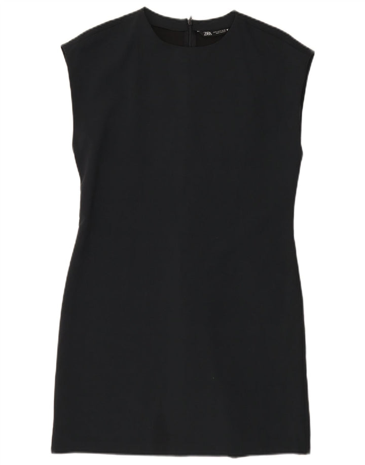 Zara Damen Etuikleid UK 12 Medium Marineblau Polyester