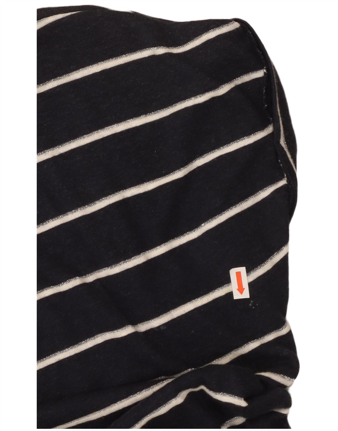 MONSOON Damen T-Shirt-Kleid UK 10 Small Marineblau gestreiftes Leinen