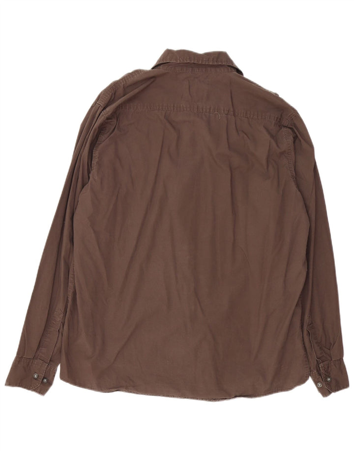 Wrangler Herrenhemd, große braune Baumwolle