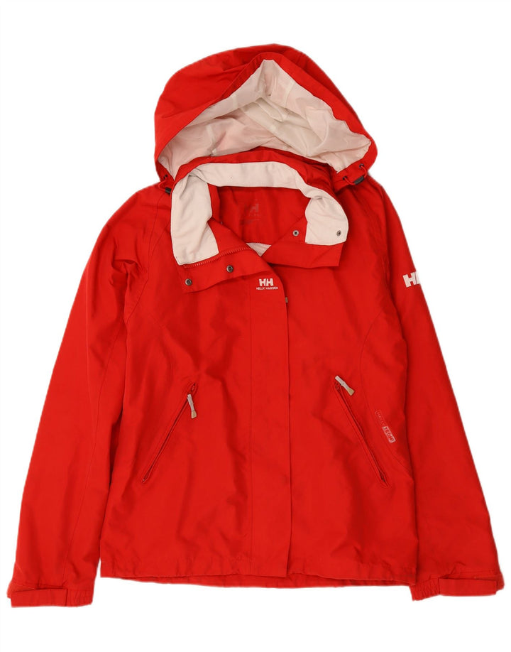 Helly Hansen Damen-Regenjacke mit Kapuze, UK 14, Mittelrot, Polyester