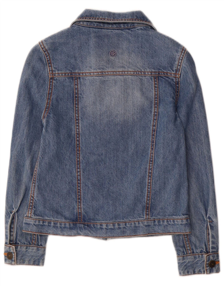 Fat Face Jeansjacke für Mädchen, 9–10 Jahre, blaue Baumwolle