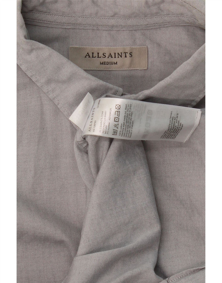 ALL SAINTS Mens Shirt Medium Grey Cotton Vintage All Saints and Second-Hand All Saints from Messina Hembry 
