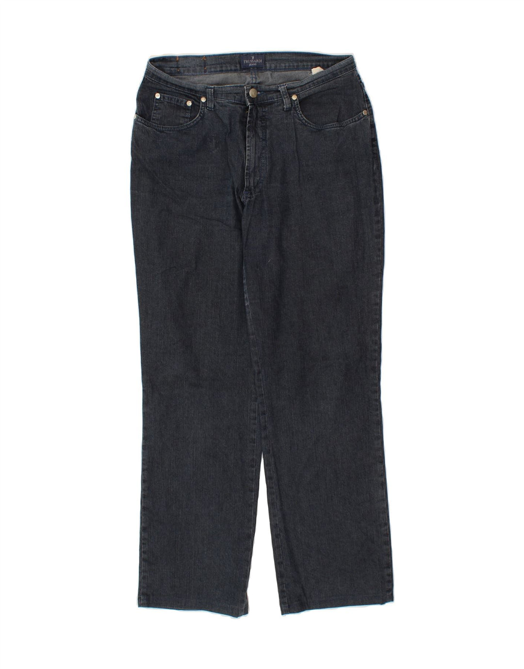 TRUSSARDI Womens Straight Jeans W32 L31 Blue Cotton Vintage Trussardi and Second-Hand Trussardi from Messina Hembry 