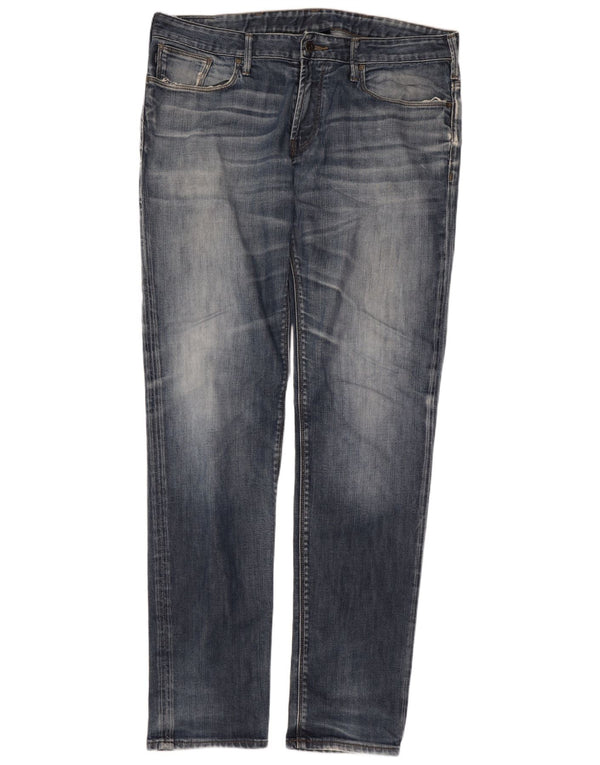 Armani Damen Slim Jeans W34 L34 Blau