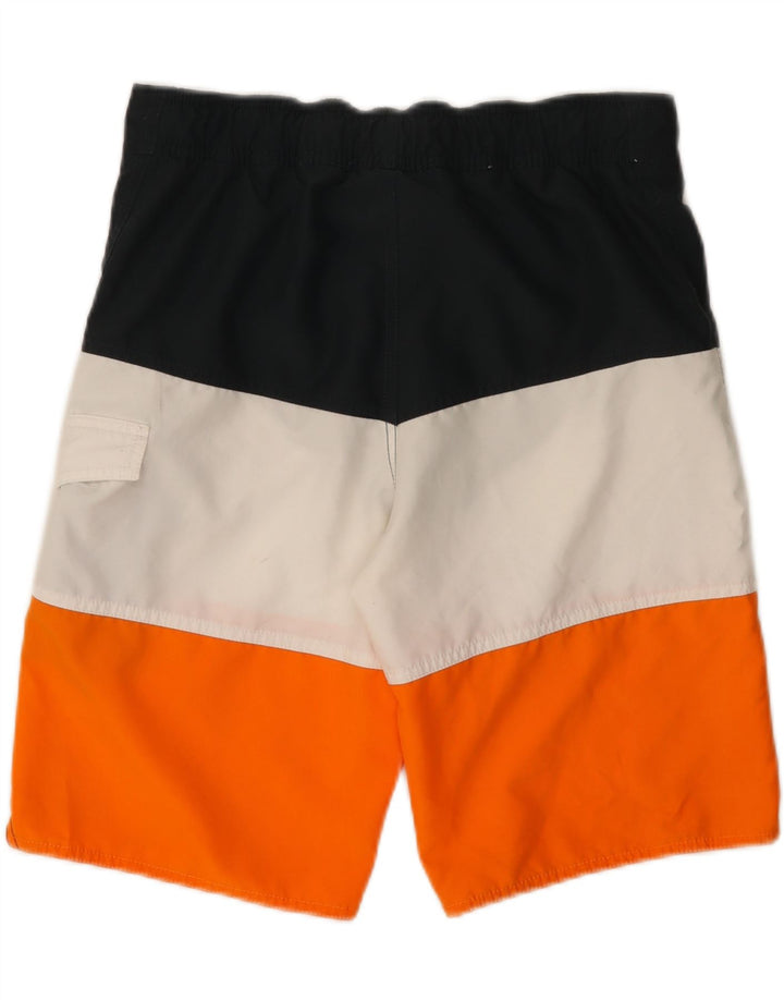 ADIDAS Herren-Badeshorts, klein, mehrfarbig, Colourblock-Polyester