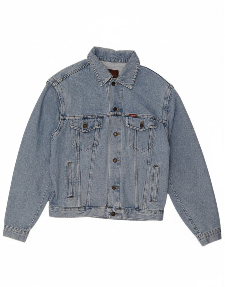 CARRERA Mens Denim Jacket UK 40 Large Blue Cotton