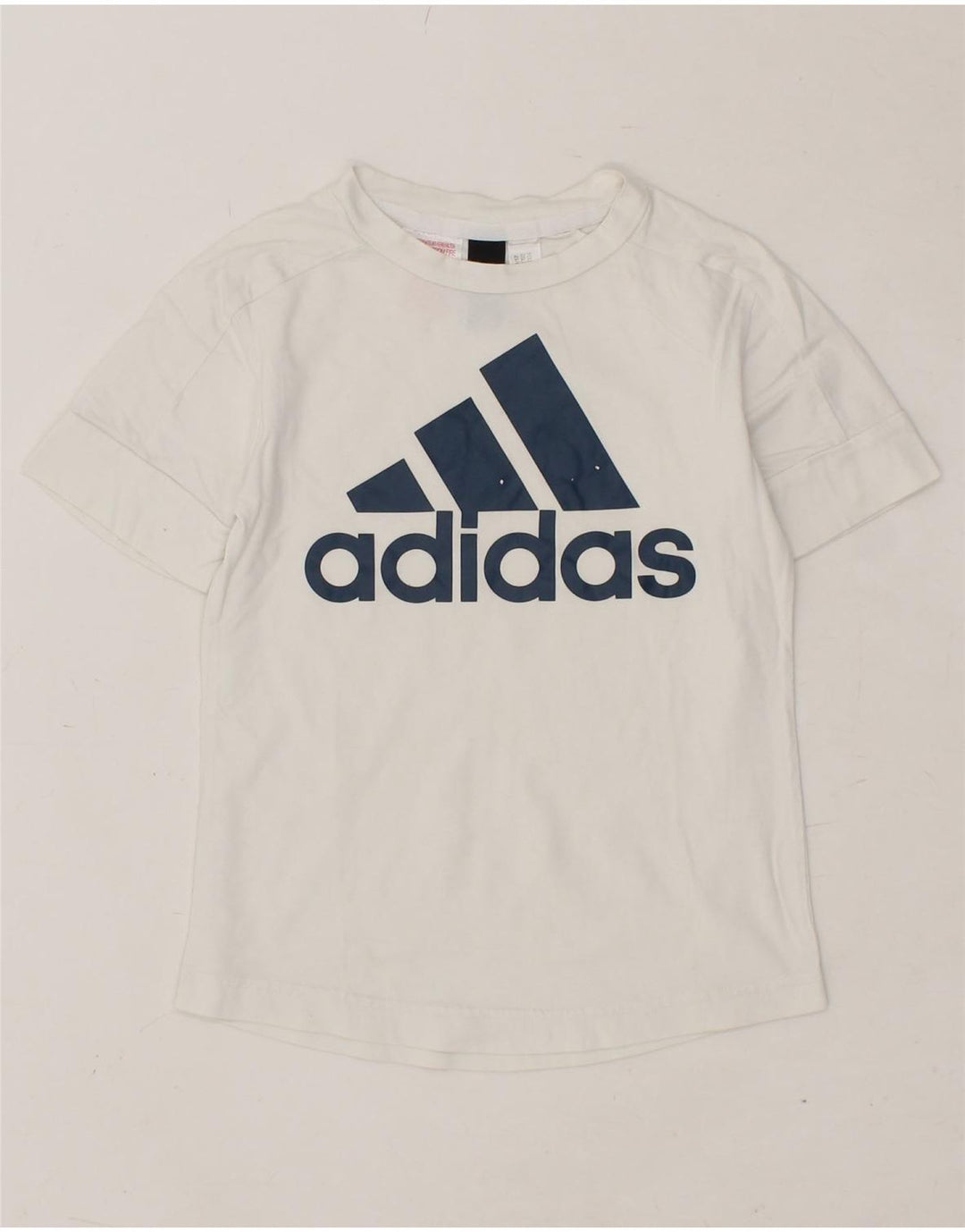 ADIDAS Boys Graphic T-Shirt Top 4-5 Years White Vintage Adidas and Second-Hand Adidas from Messina Hembry 