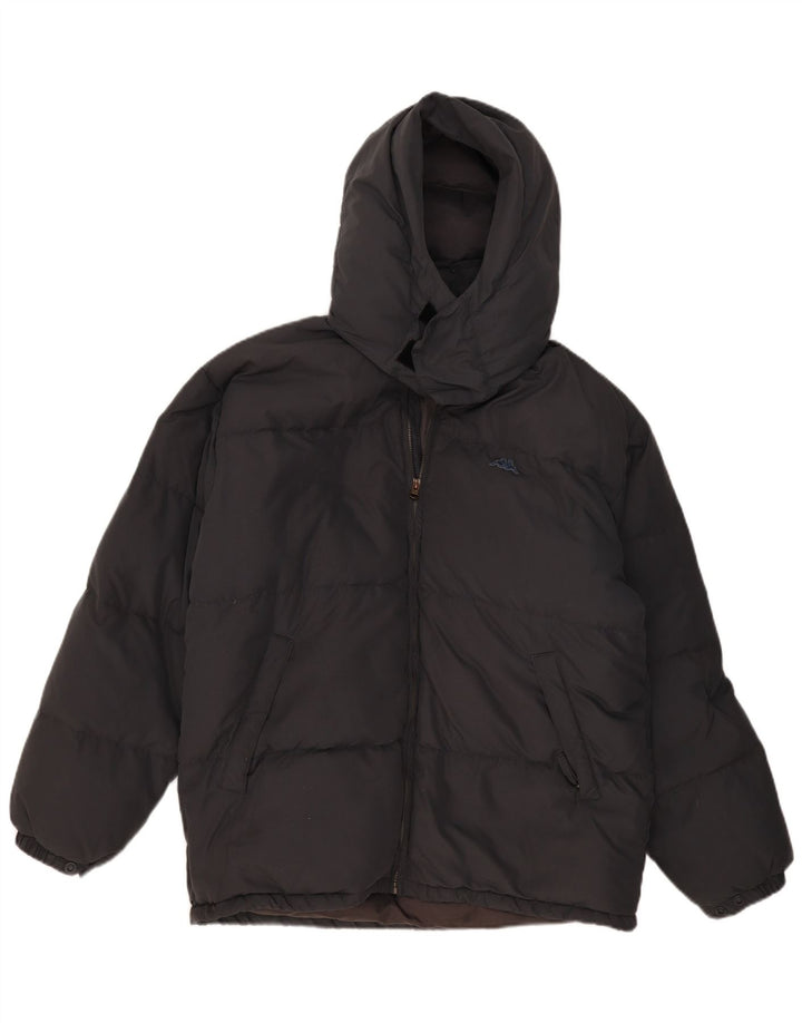 Kappa Herren-Kapuzenjacke, wattiert, UK 38, mittelgrau, Polyester