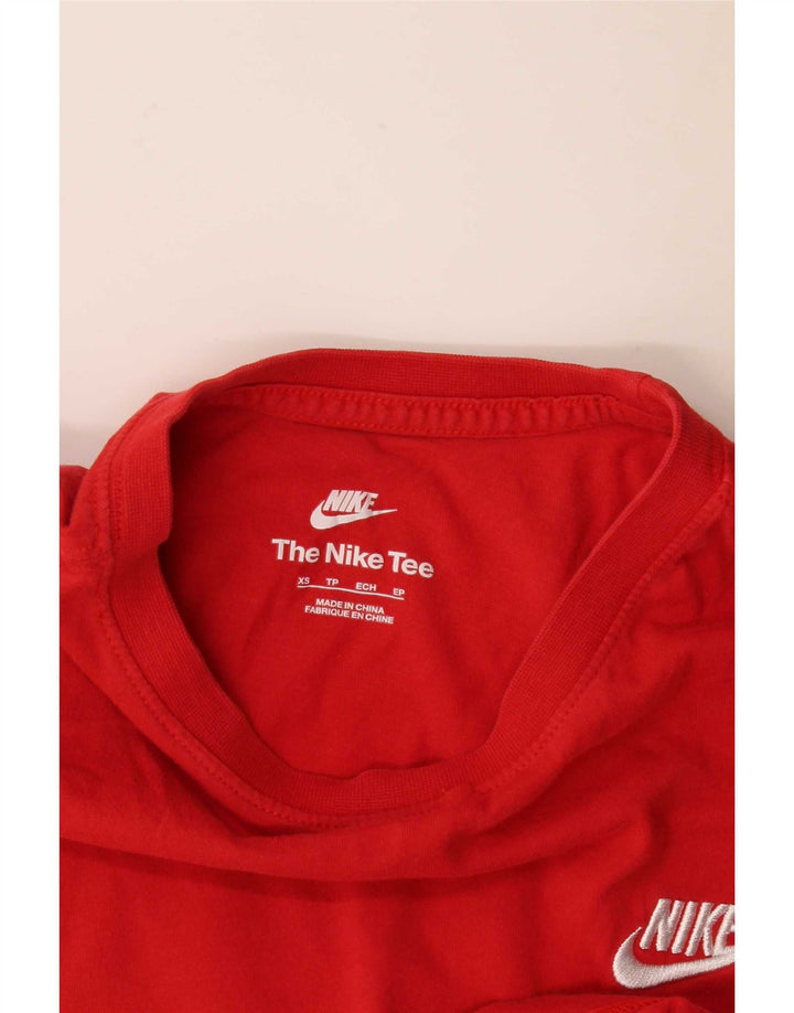 Nike Damen T-Shirt Top UK 6 XS Rot