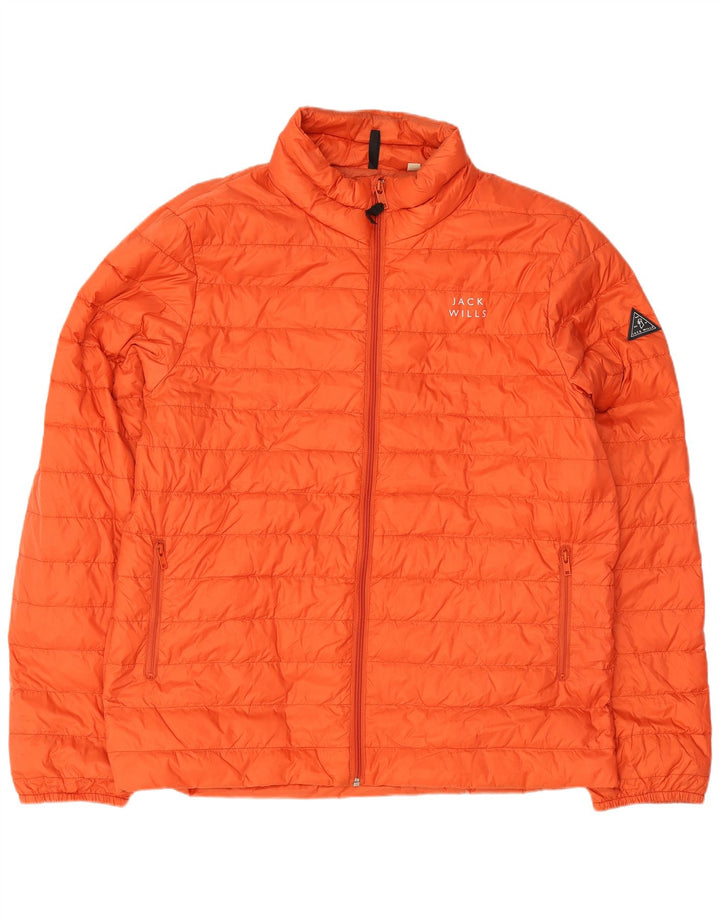 Jack Wills Herren Wattierte Jacke UK 44 2XL Orange Polyamid