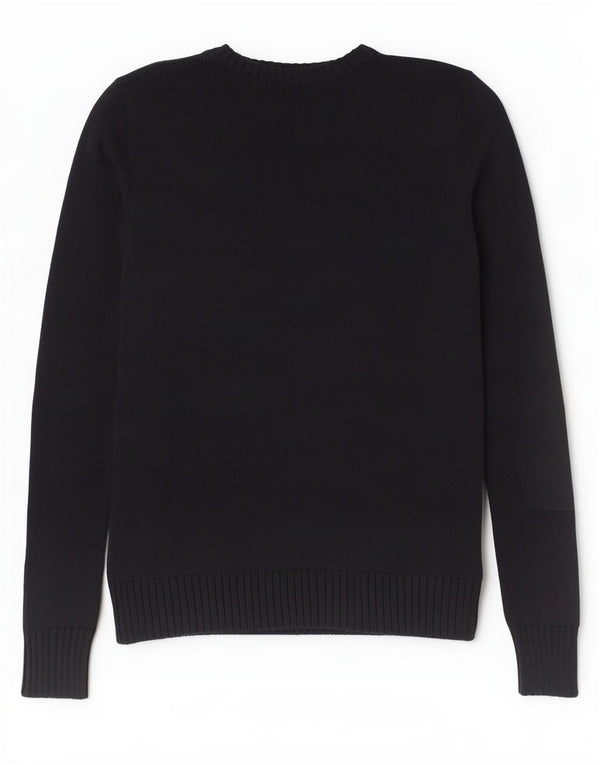 Ralph Lauren Damen-Pullover mit grafischem U-Boot-Ausschnitt, Gr. 10, Größe S, Schwarz, USA