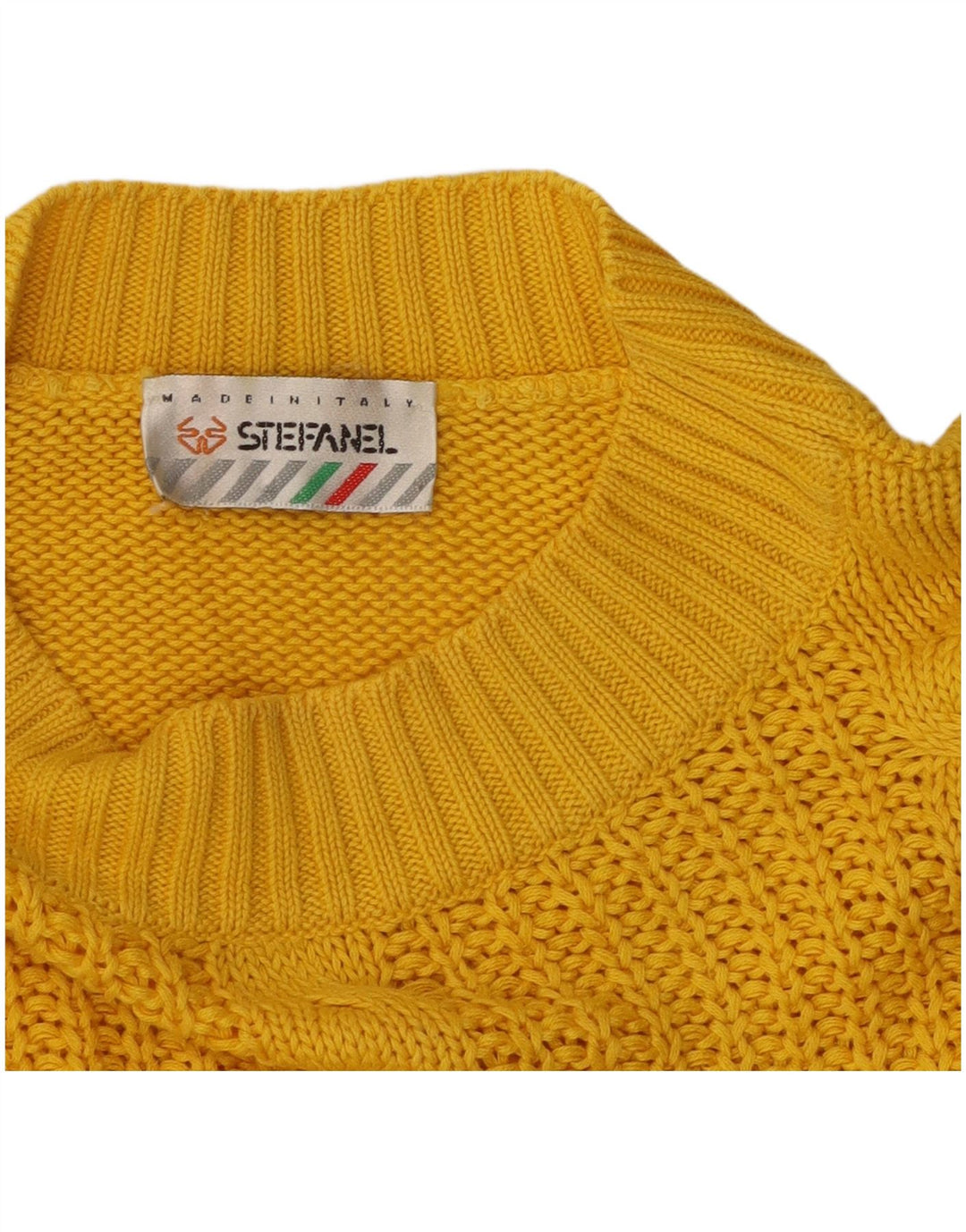 STEFANEL Rollkragenpullover für Damen, Gr. 14, Gelb