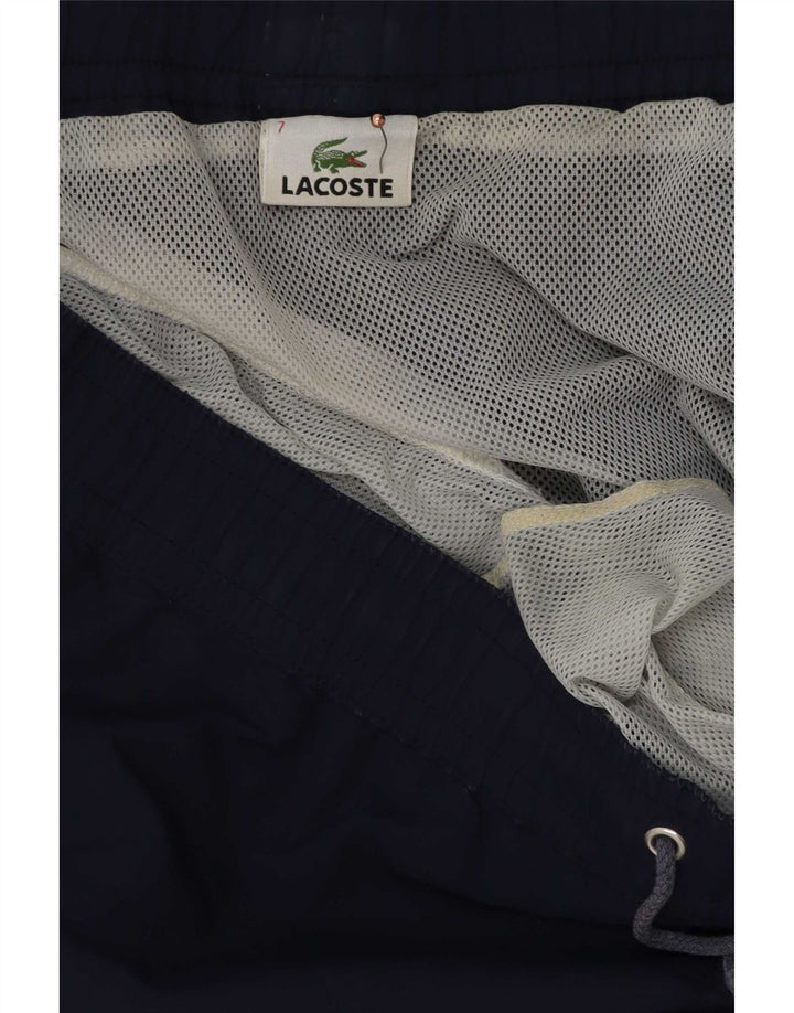 Lacoste Herren-Badeshorts, Größe 7 2XL, marineblaues Polyester