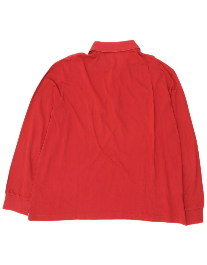 Milano Herren-Langarm-Poloshirt, Größe L, Rot