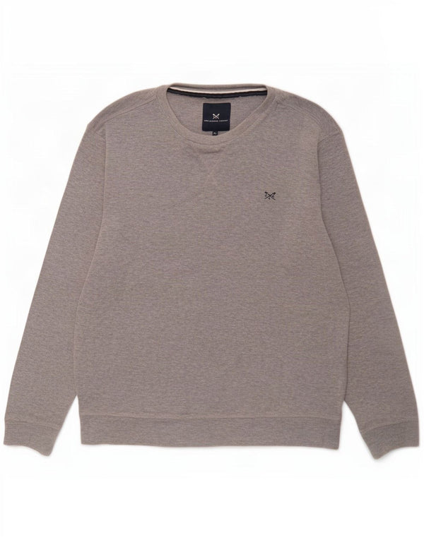 Crew Clothing Herren-Sweatshirt, Pullover, XL, grau meliert, Baumwolle