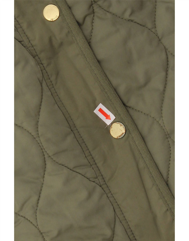 JOULES Womens Quilted Jacket UK 16 Large Green Polyester