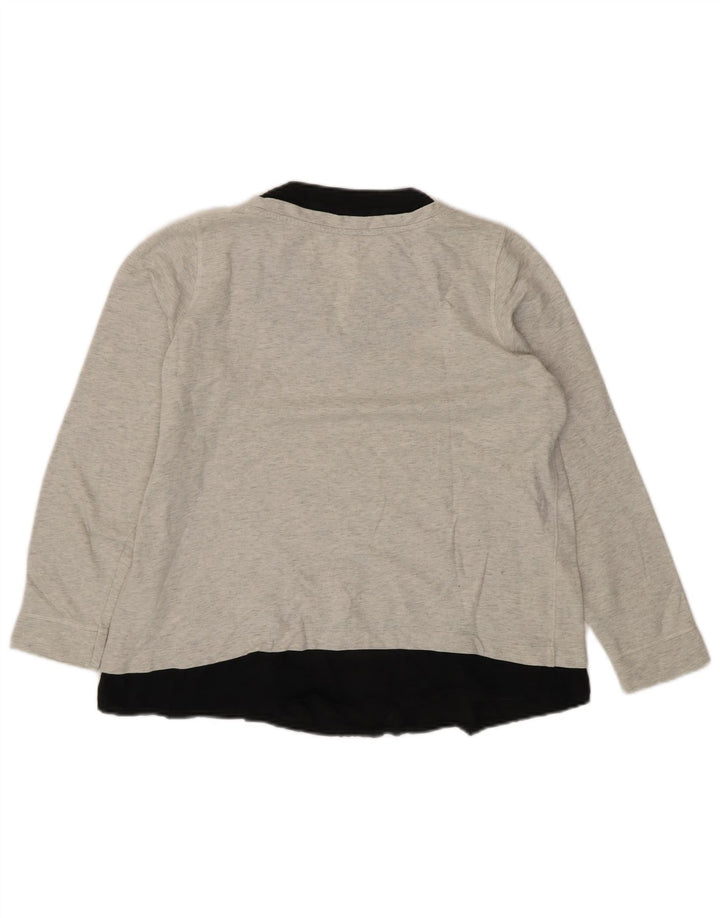 Marks & Spencer Damen-Sweatshirt-Pullover UK 16 Large Grauer Farbblock