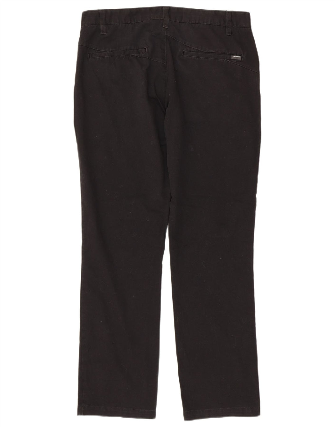 Volcom Herren gerade Chinohose W32 L30 schwarze Baumwolle