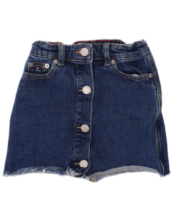 Tommy Hilfiger Mädchen-Jeansrock, 5–6 Jahre, W20, blaue Baumwolle