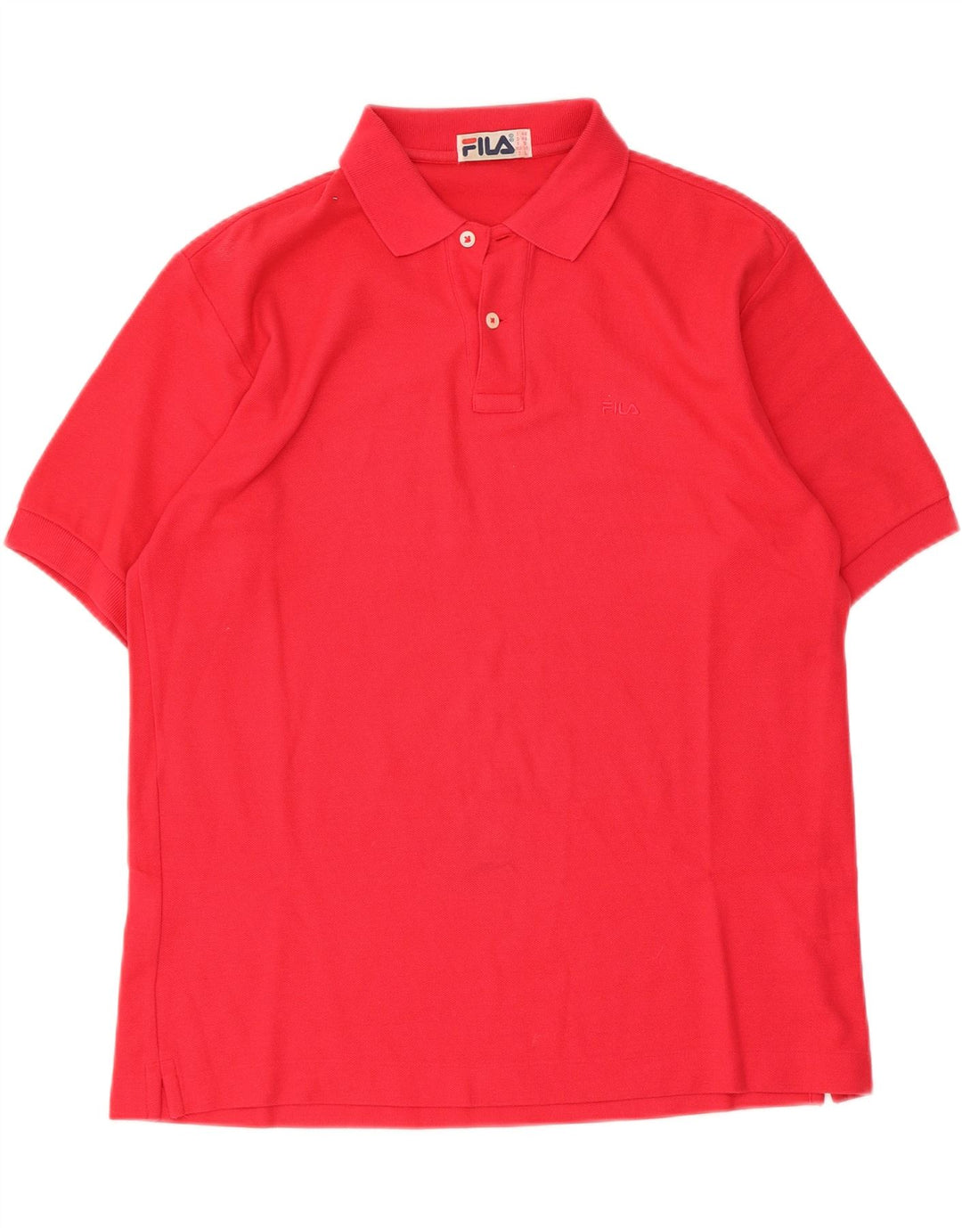 Fila Herren Poloshirt IT 48 Mittelrote Baumwolle