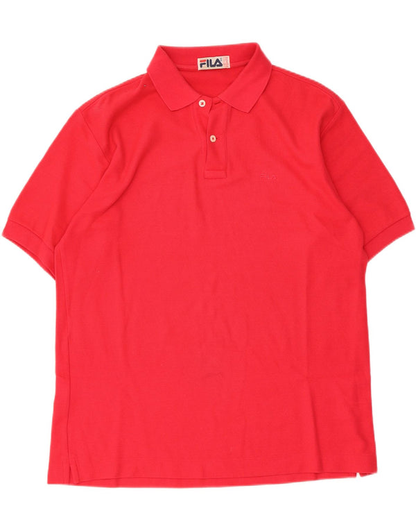 Fila Herren Poloshirt IT 48 Mittelrote Baumwolle