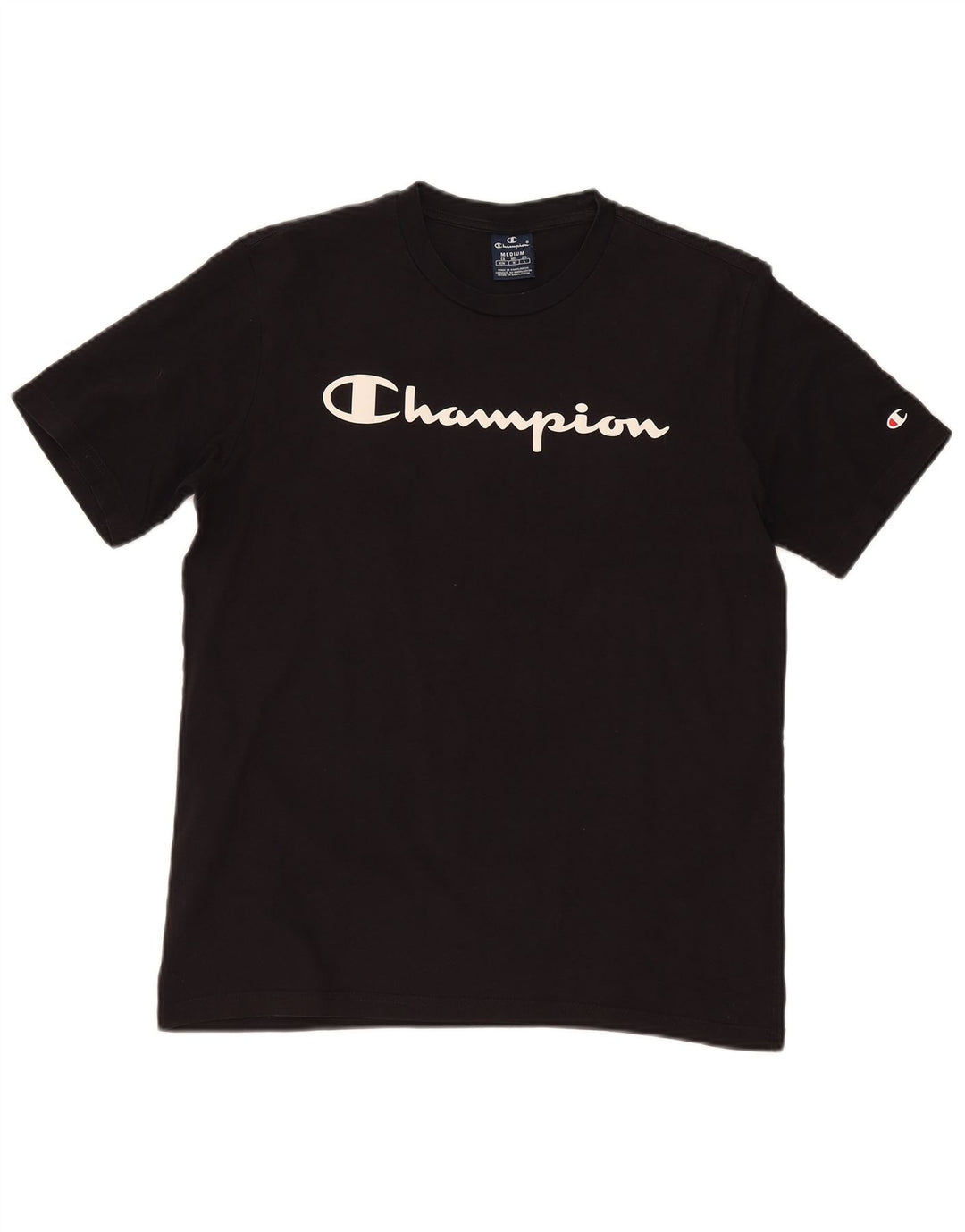 Champion Herren T-Shirt mit Grafik, mittelgroß, Schwarz