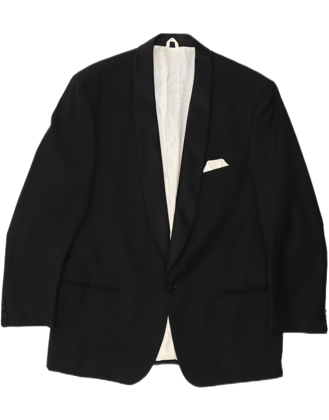 Cacharel Herren-Blazer mit 1 Knopf, IT 56, 3XL, schwarze Wolle