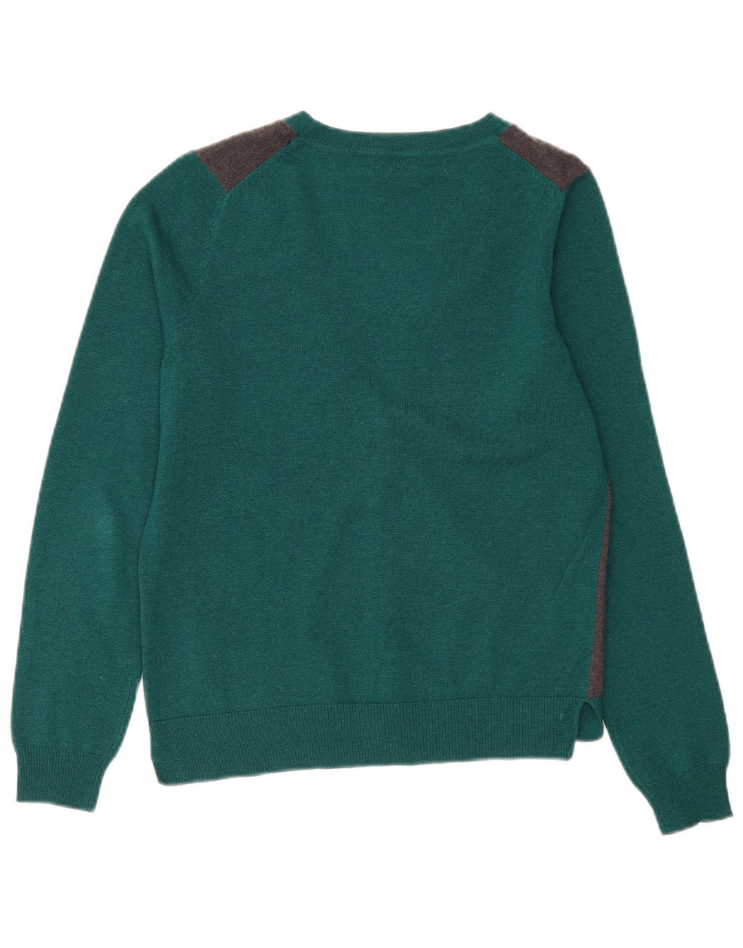 Massimo Dutti Damen-Cardigan-Pullover UK 14 Mittelgrüne Colourblock-Wolle