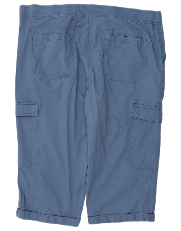 CHAPS Damen Cargo-Caprihose 2XL W42 L19 Blaue Baumwolle