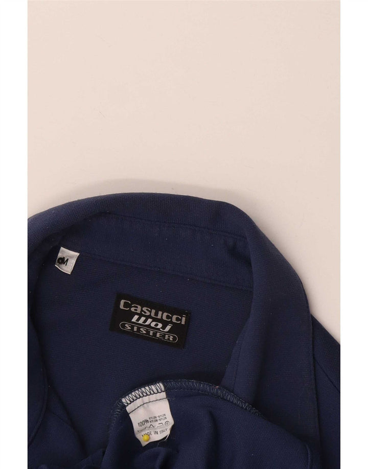 Casucci Damen Hemdbluse UK 12 Medium Marineblau Nylon