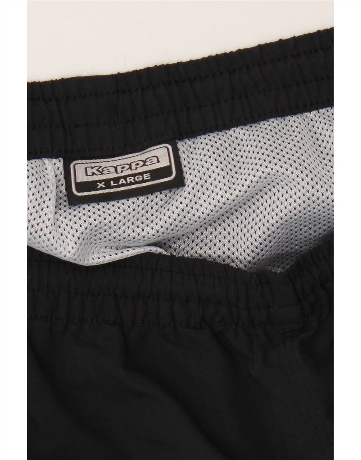 KAPPA Mens Graphic Sport Shorts XL  Black Polyester Vintage Kappa and Second-Hand Kappa from Messina Hembry 