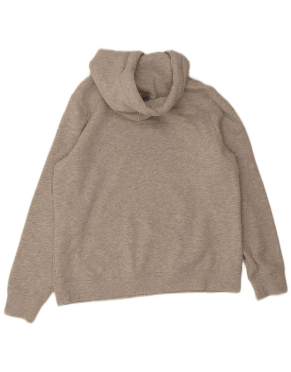 Superdry Damen Kapuzenpullover UK 16 Large Grau gefleckte Baumwolle