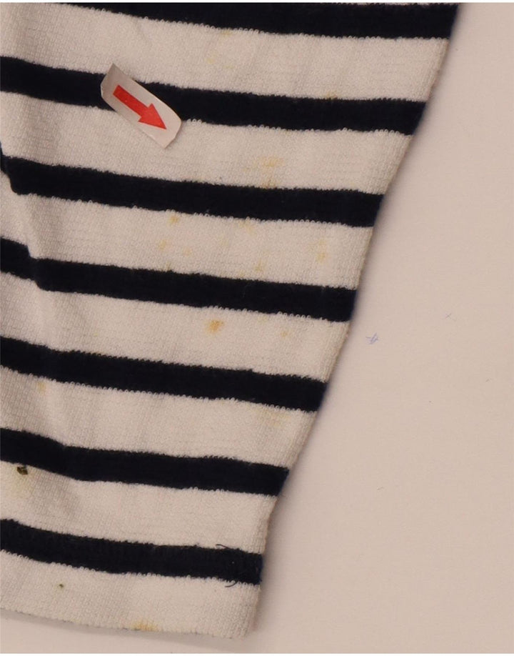 Marks & Spencer Damen-Pullover mit Rundhalsausschnitt, Gr. 14, Größe L, weiß gestreift