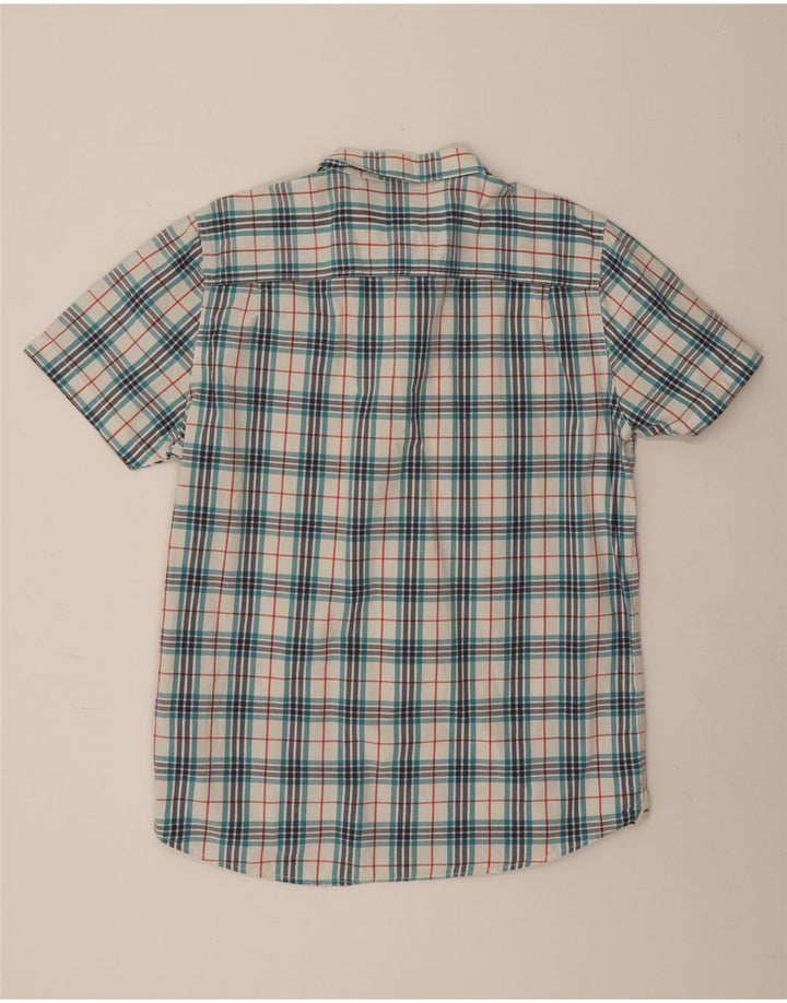 Lee Herren-Kurzarmhemd 2XL, blau kariert, Baumwolle