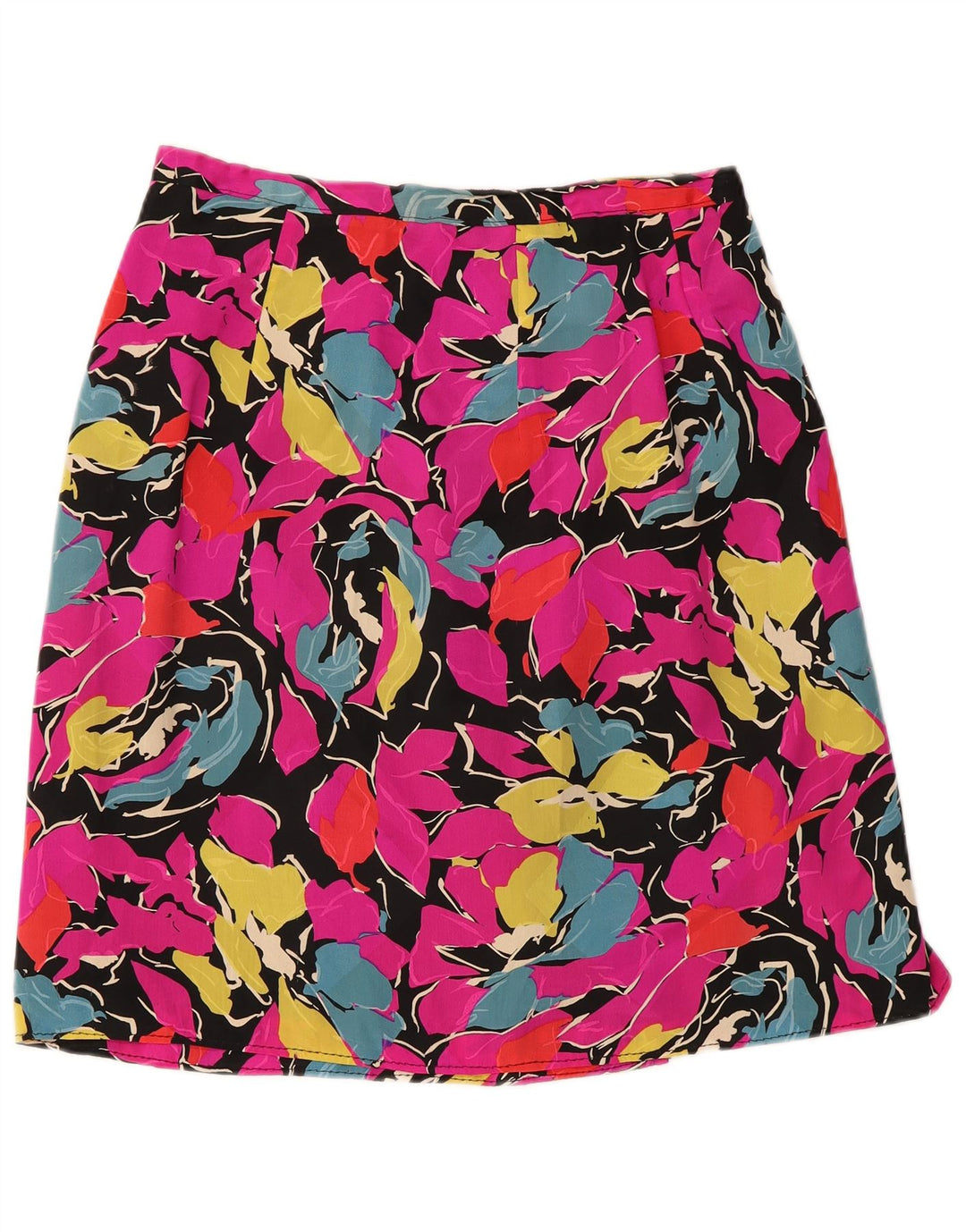 Vintage Damen A-Linie Rock W30 Mittelrosa Blumen