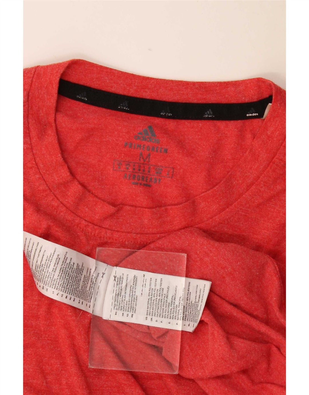 Adidas Herren Aeroready T-Shirt Top Mittelrotes Polyester