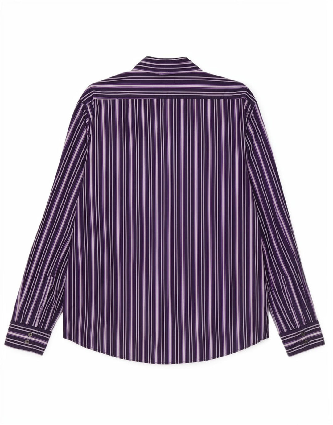 Hugo Boss Herrenhemd, groß, lila, gestreift, Baumwolle