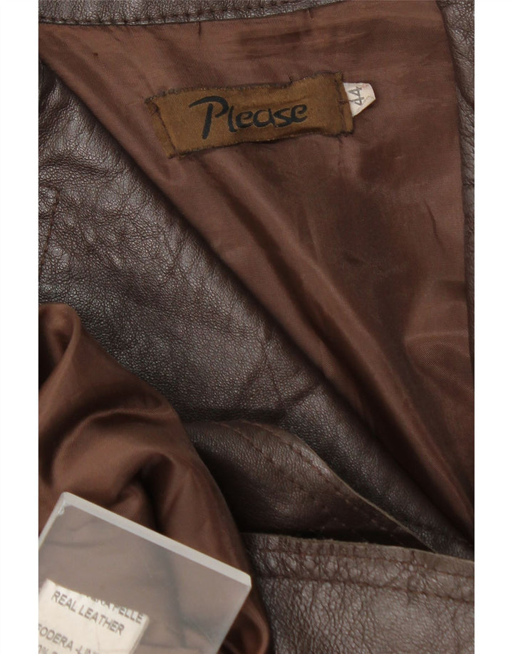 Vintage Damen Lederjacke IT 44 Mittelbraunes Leder