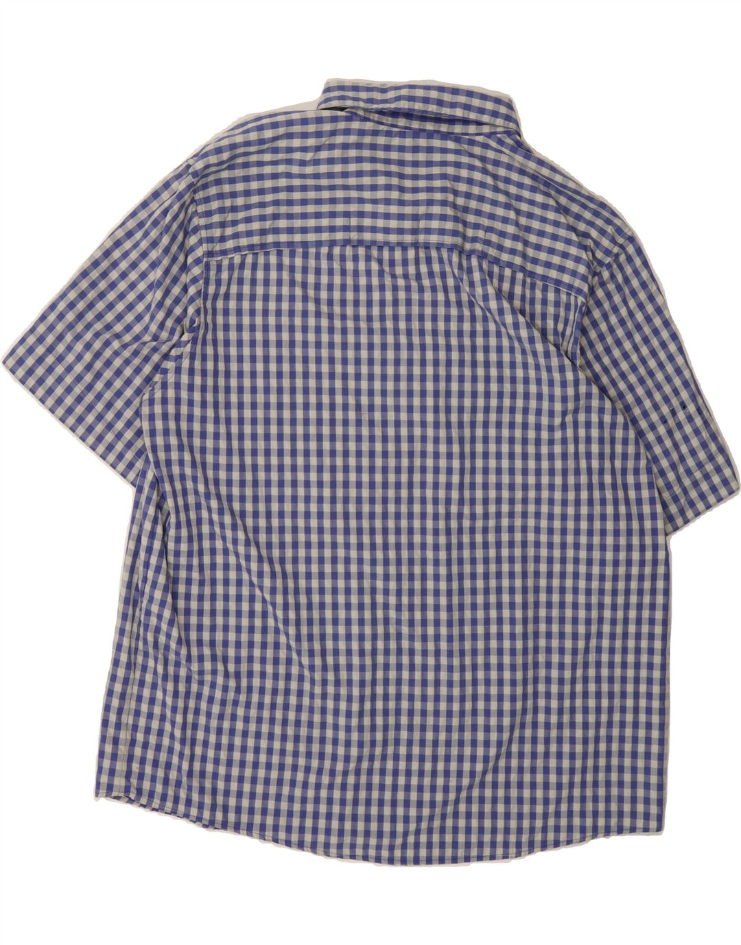 ADIDAS Mens Clima 365 Short Sleeve Shirt 2XL Blue Gingham Polyester Vintage Adidas and Second-Hand Adidas from Messina Hembry 