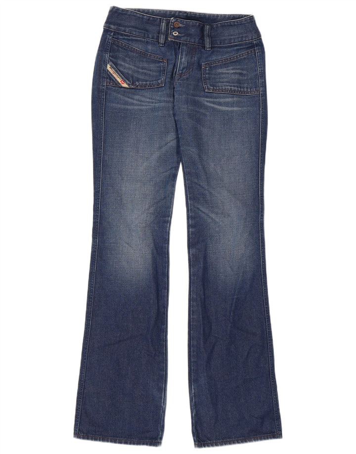 Diesel Damen Bootcut Jeans W28 L34 Blaue Baumwolle