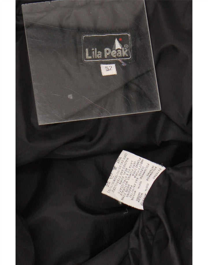Vintage Herren Wattierte Jacke IT 50 XL Schwarz Polyamid