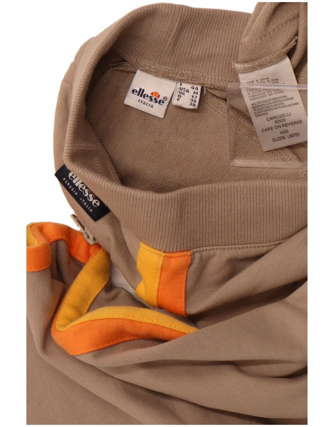 ELLESSE Damen-Trainingshose mit weitem Bein, UK 12, Mittelbeige, Farbblock