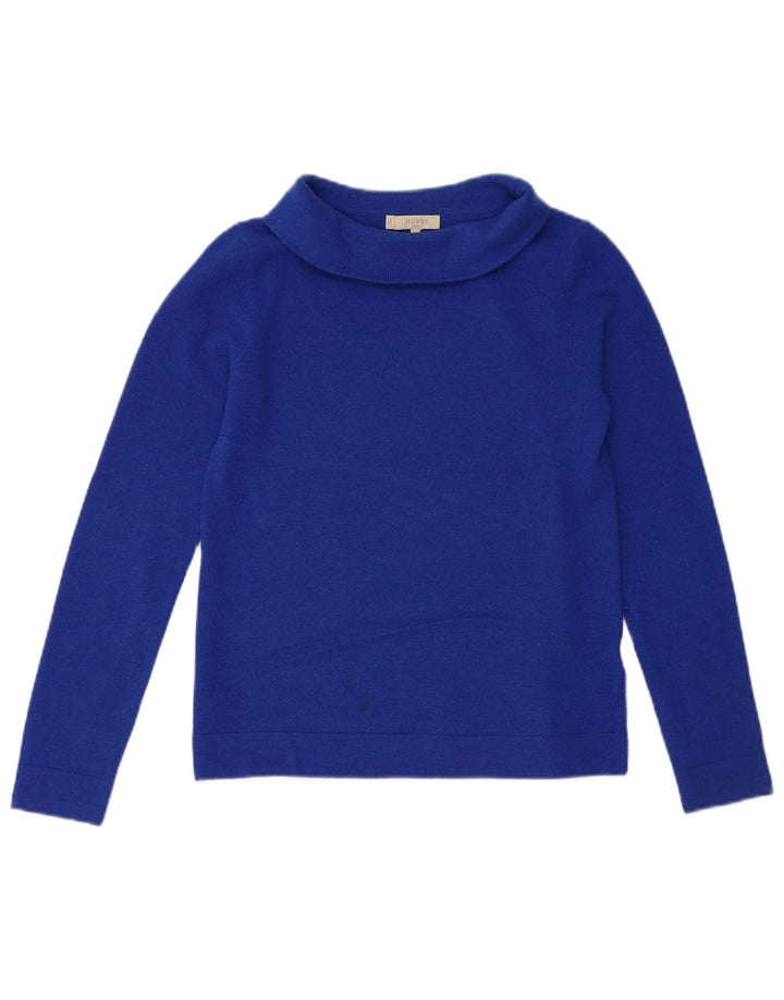 HOBBS Rollkragenpullover für Damen, Größe S, UK 10, aus blauer Wolle