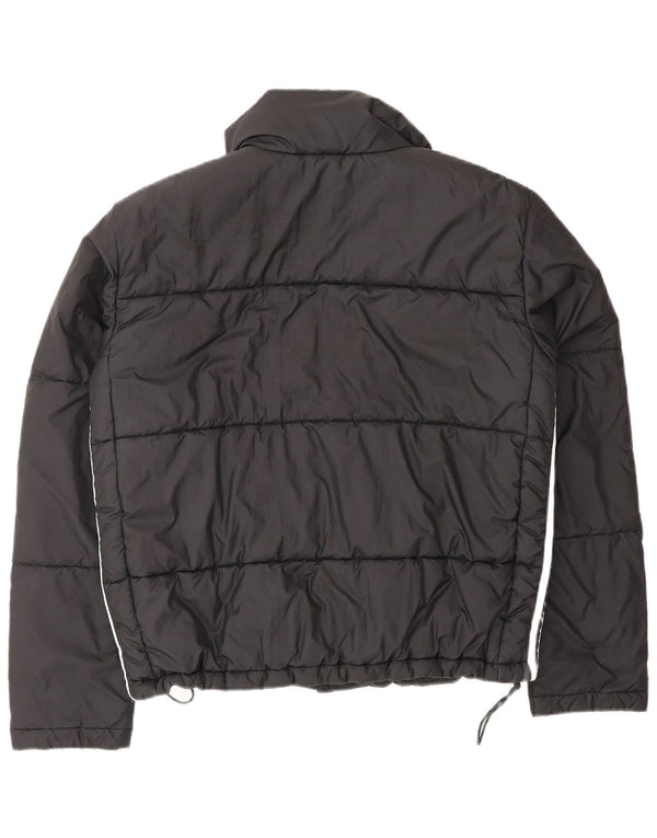 Adidas Damen Übergroße gepolsterte Jacke UK 10 Small Schwarz Polyester